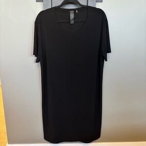 Norma Kamali Short Sleeve Black Dress - size M